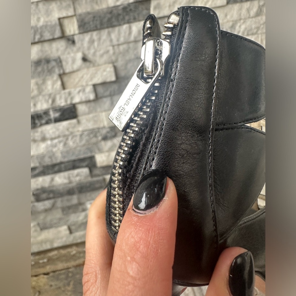 Michael Kors Mavis Open Toe Cage Black Leather Party Cocktail Heels  Size 7 - Picture 11 of 11